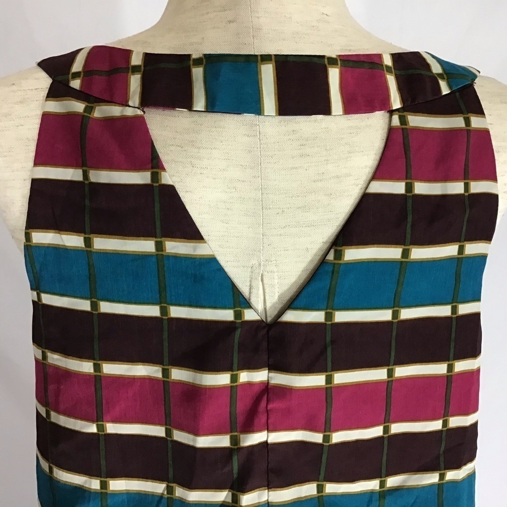 Ezra Dress Size S Mini Tank Striped Open Back Multicolor Sleeveless Blou… - Picture 3 of 7